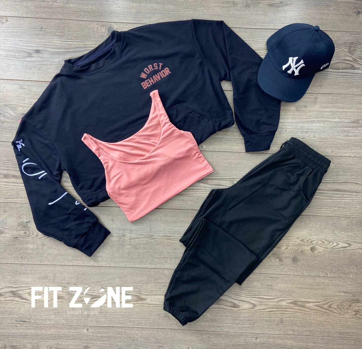 TOTAL LOOK CROP, JOGGER Y BUZO ALGODÓN