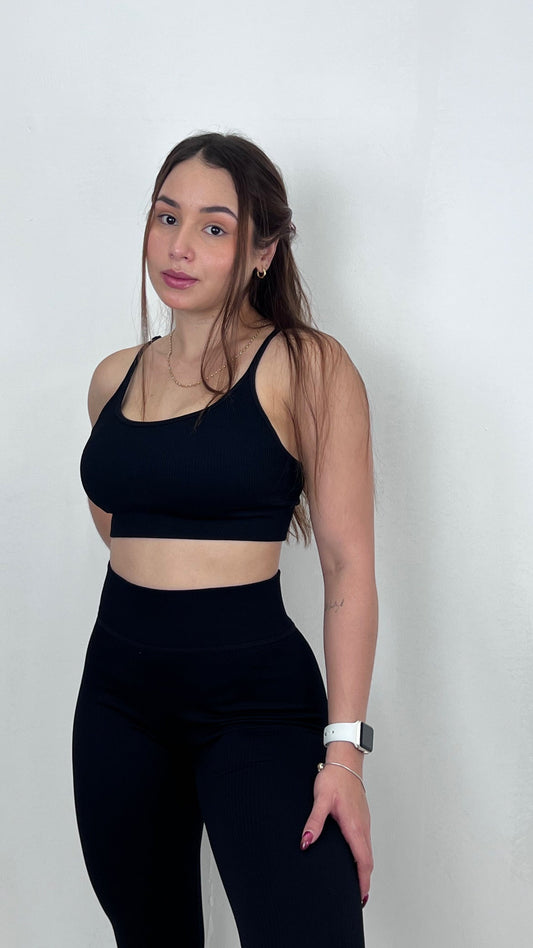 Licras Lisa negra push up