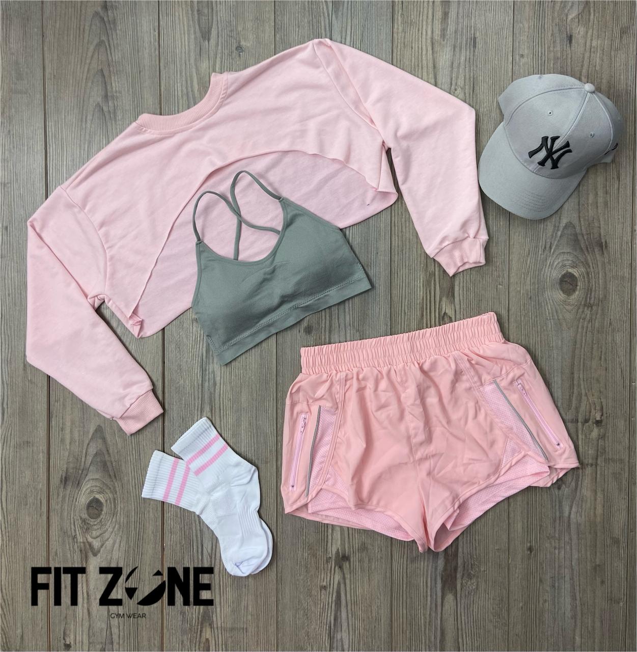 TOTAL LOOK SHORT RUNNING, TOP Y MANGUITO