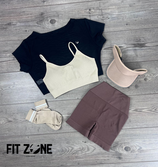 TOTAL LOOK SHORT, TOP Y MALLA CORTA