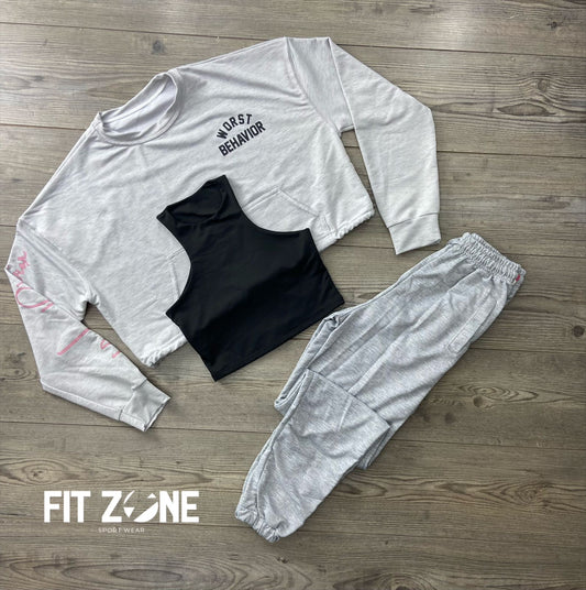 TOTAL LOOK CROP, JOGGER Y BUZO ALGODÓN