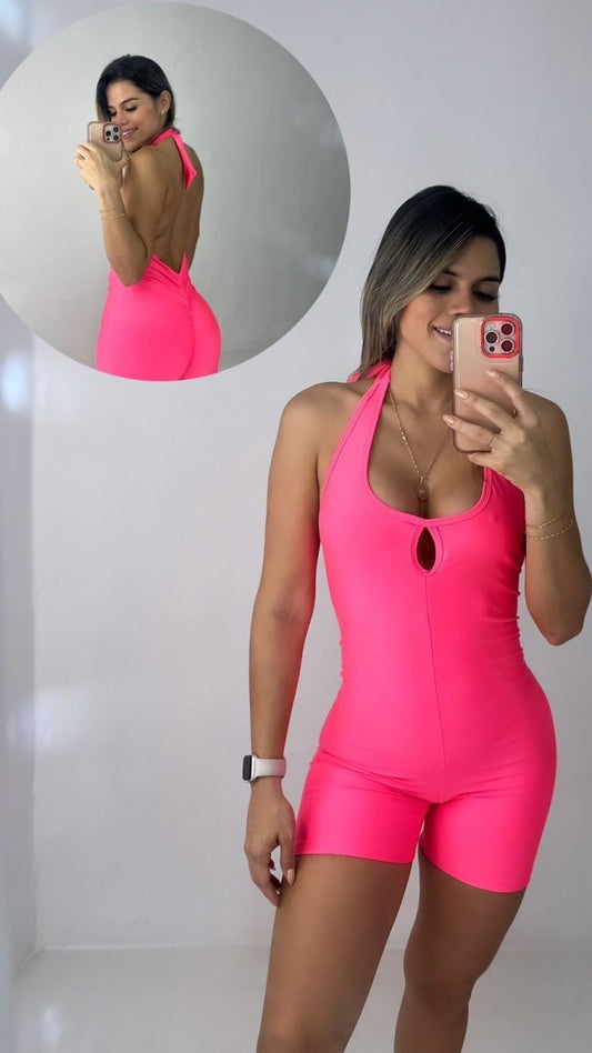 enterizos cortos texturizados push up - Fitzone_ctg