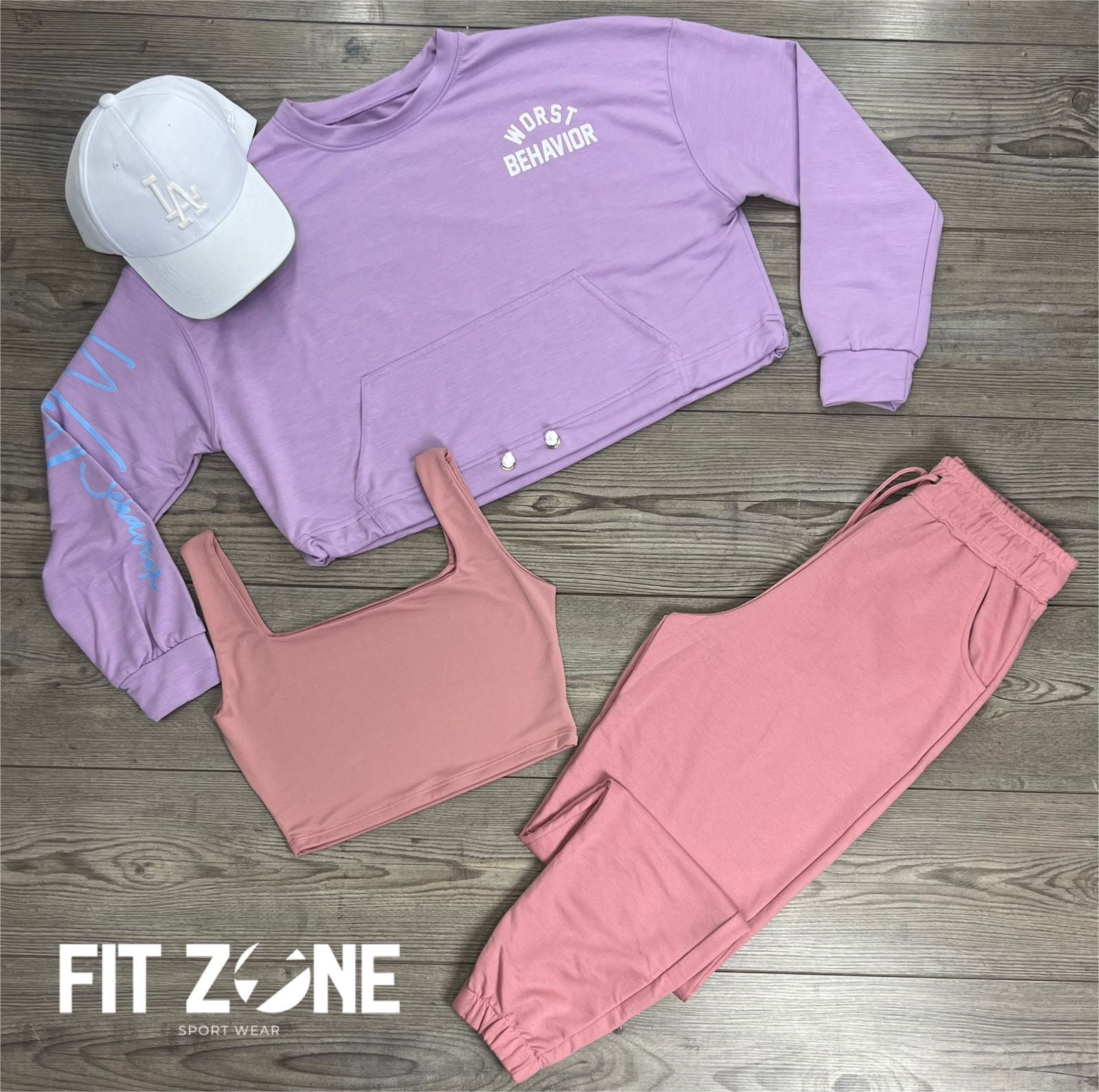 TOTAL LOOK CROP+JOGGER+BUZO CORDÓN