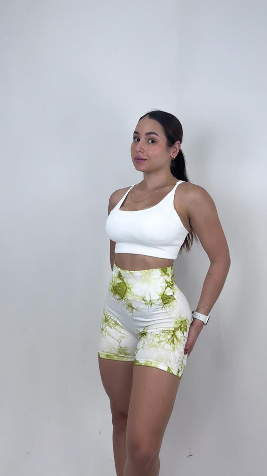 Stampa short Blanca verde pistacho