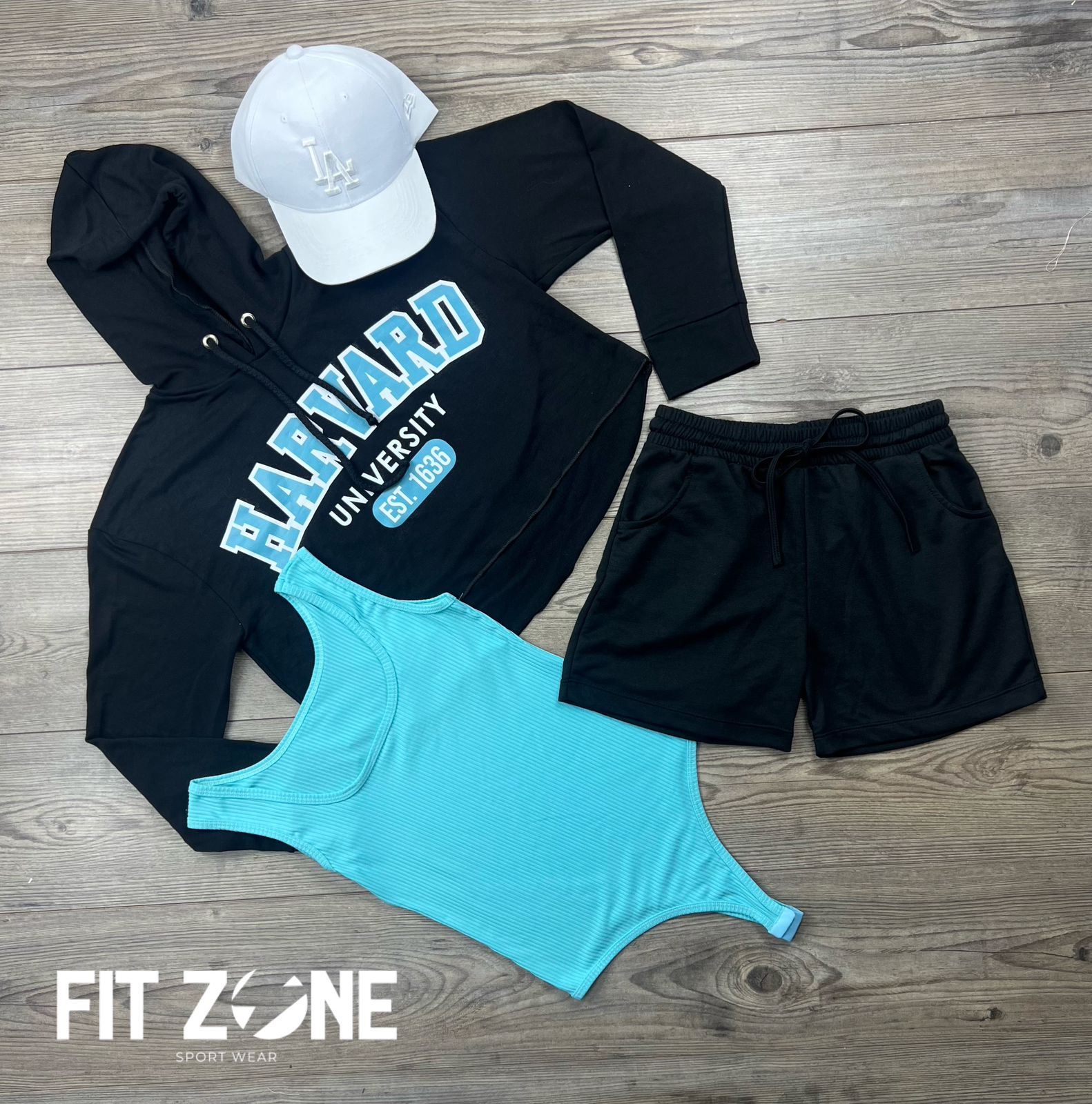 TOTAL LOOK BODY RIB+BUZO+SHORT ALGODÓN