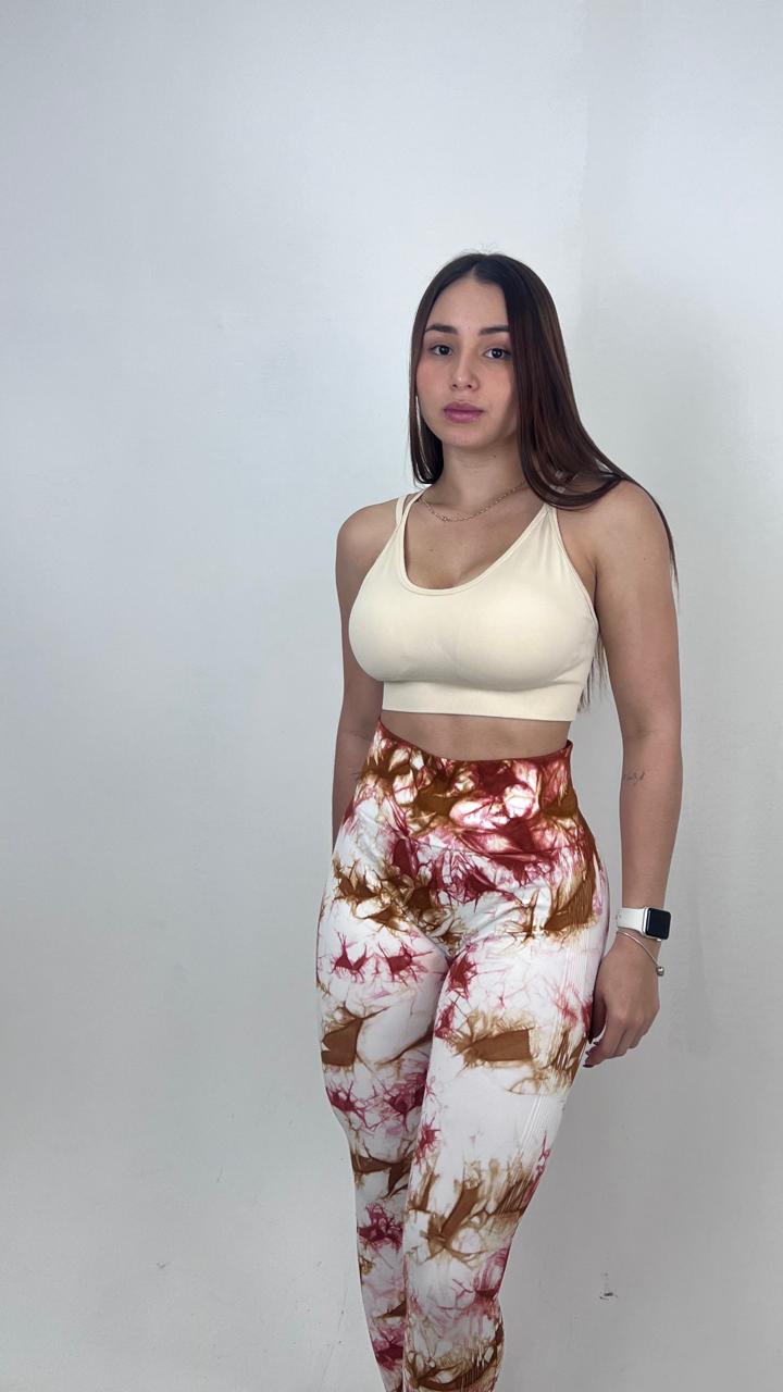 Stampa licra Blanca marron