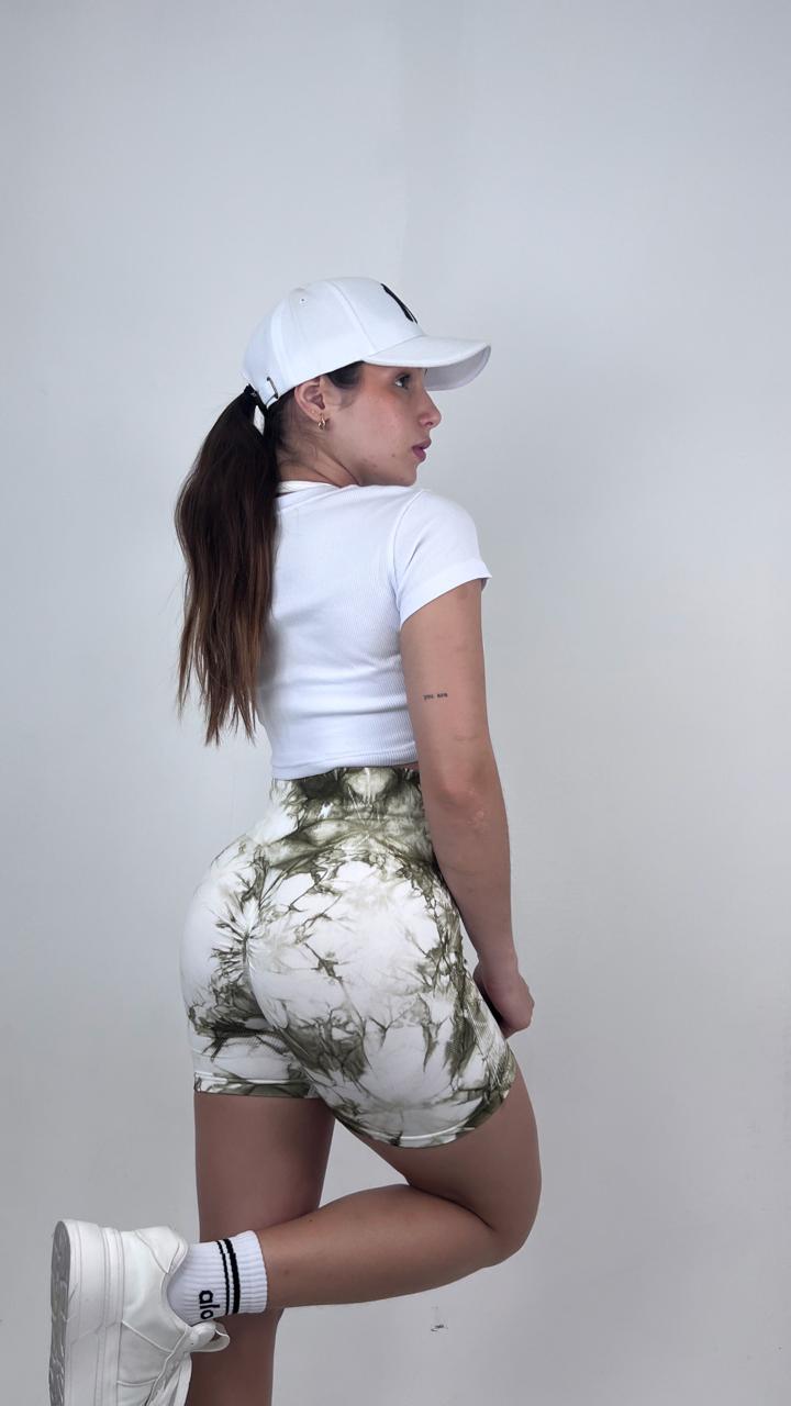 Stampa short Blanca verde mil