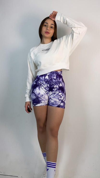 Stampa short Blanca morado