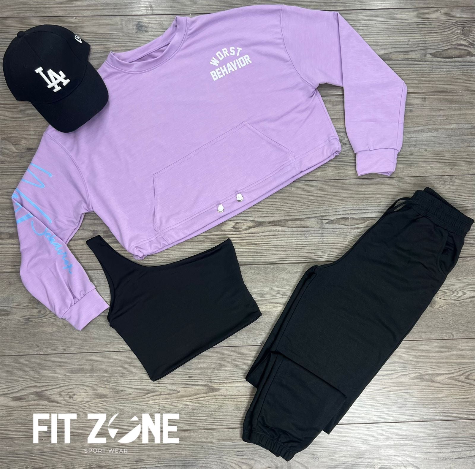 TOTAL LOOK CROP+JOGGER+BUZO CORDÓN