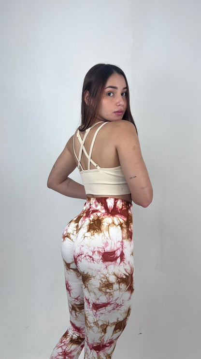 Stampa licra Blanca marron