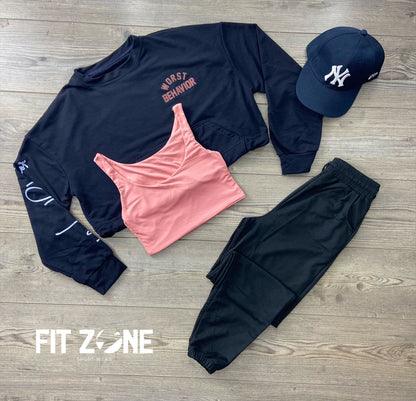 TOTAL LOOK CROP, JOGGER Y BUZO ALGODÓN