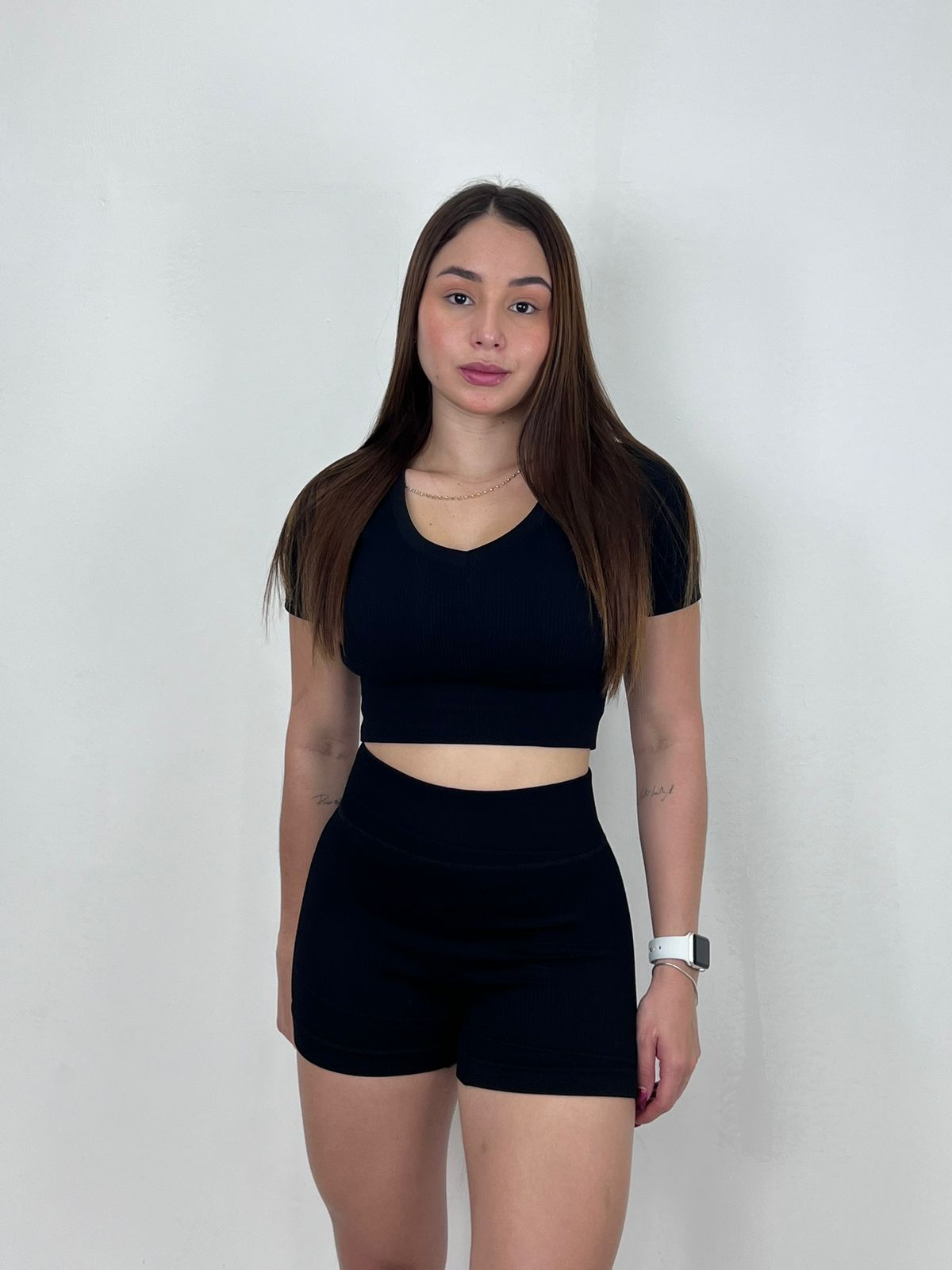 Set de short acanalado Sienna