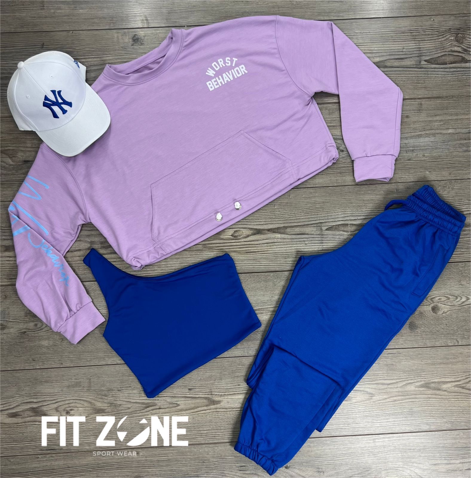 TOTAL LOOK CROP+JOGGER+BUZO CORDÓN