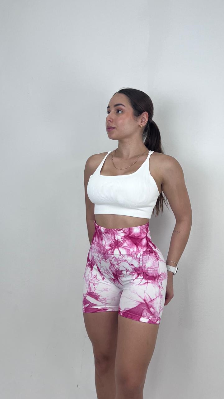 Stampa short Blanco Rosado