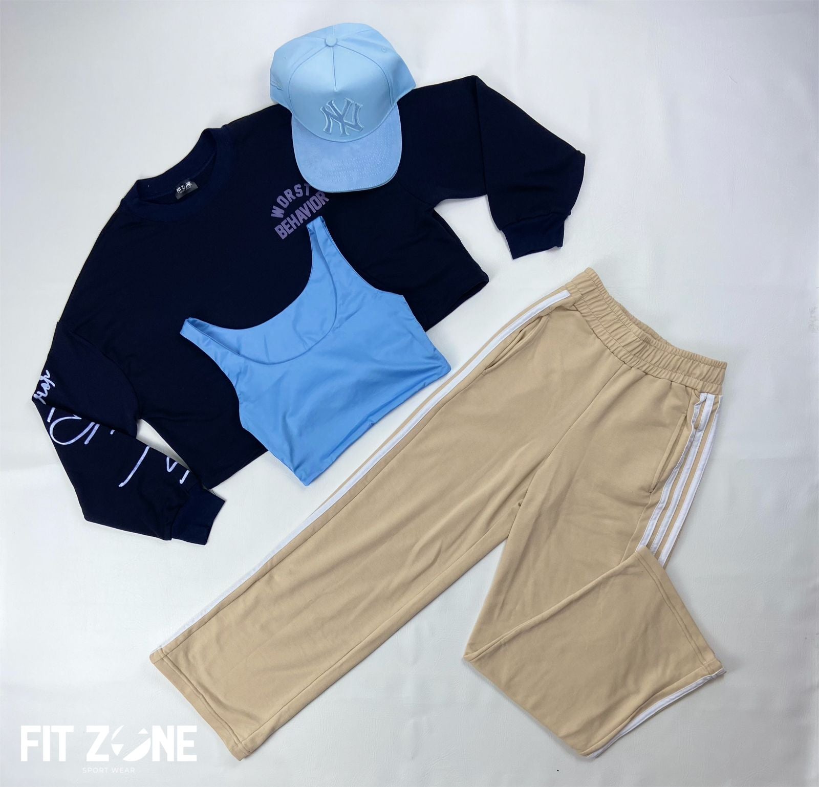 TOTAL LOOK CROP+PANT+BUZO CORDÓN