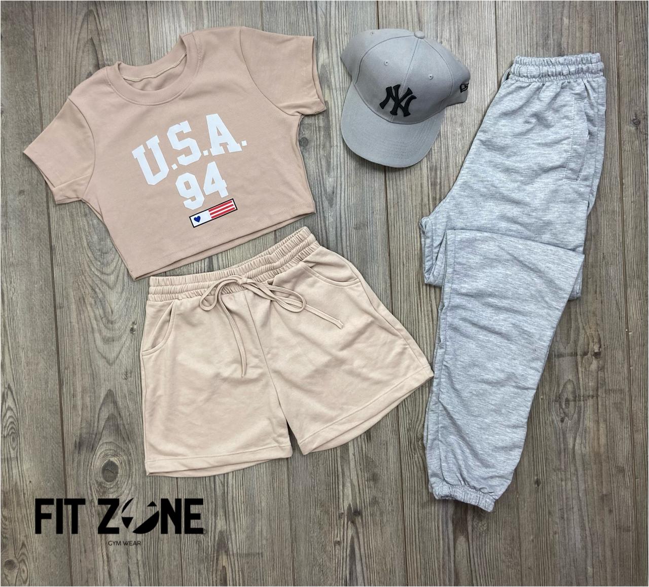 Trio Basic joggers + t-shirt + short