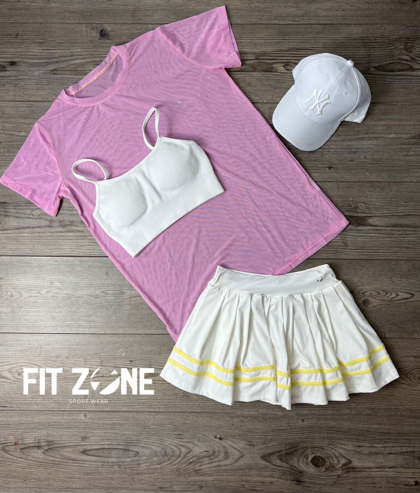 TOTAL LOOK TOP ENTRENO+MALLA+FALDA