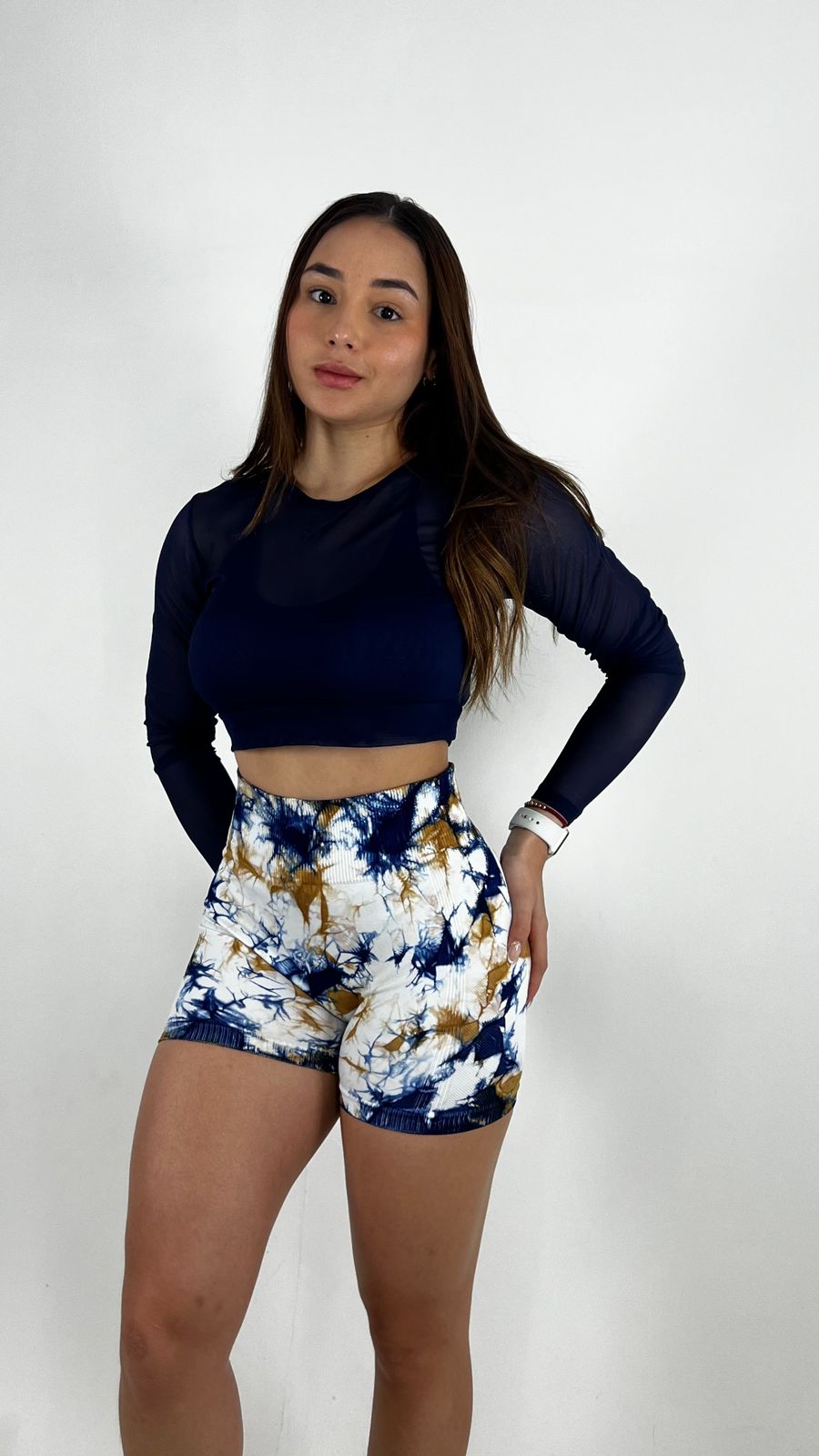 Stampa short Blanco Navy