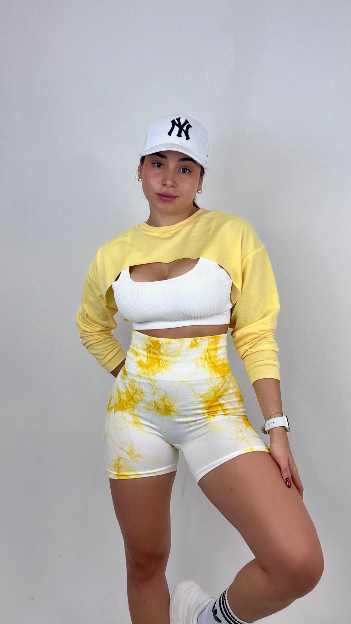 Stampa short Blanca amarillo