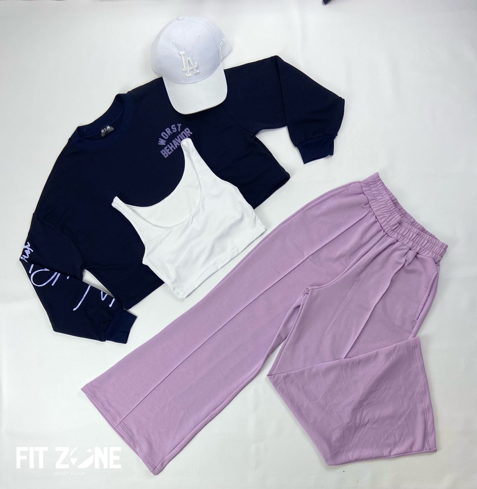 TOTAL LOOK CROP+PANT+BUZO CORDÓN