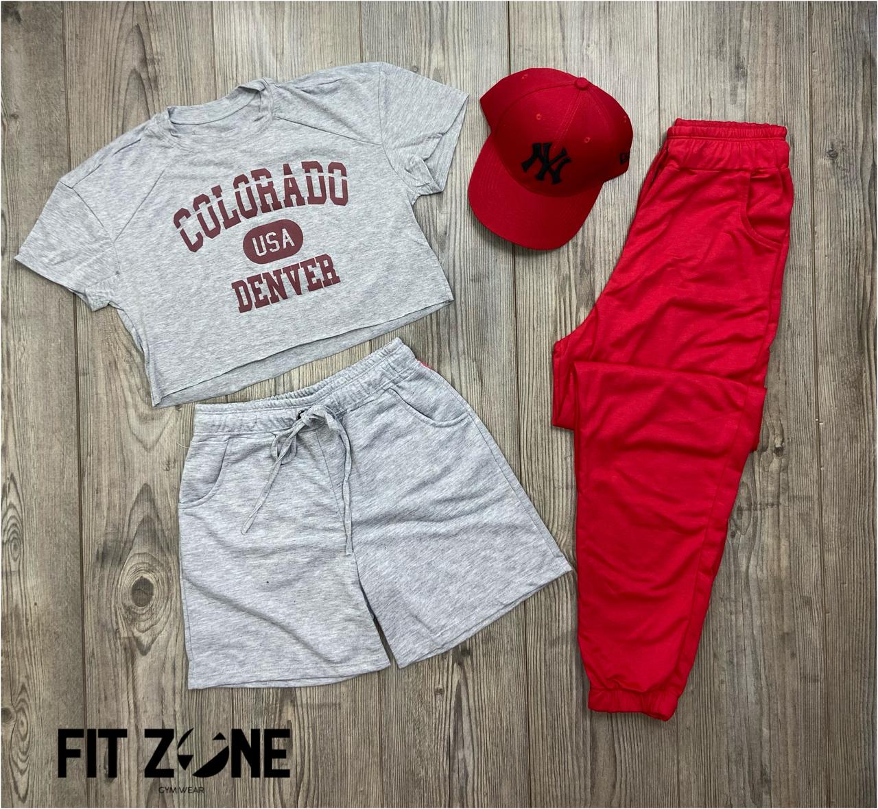 Trio Basic joggers + t-shirt + short