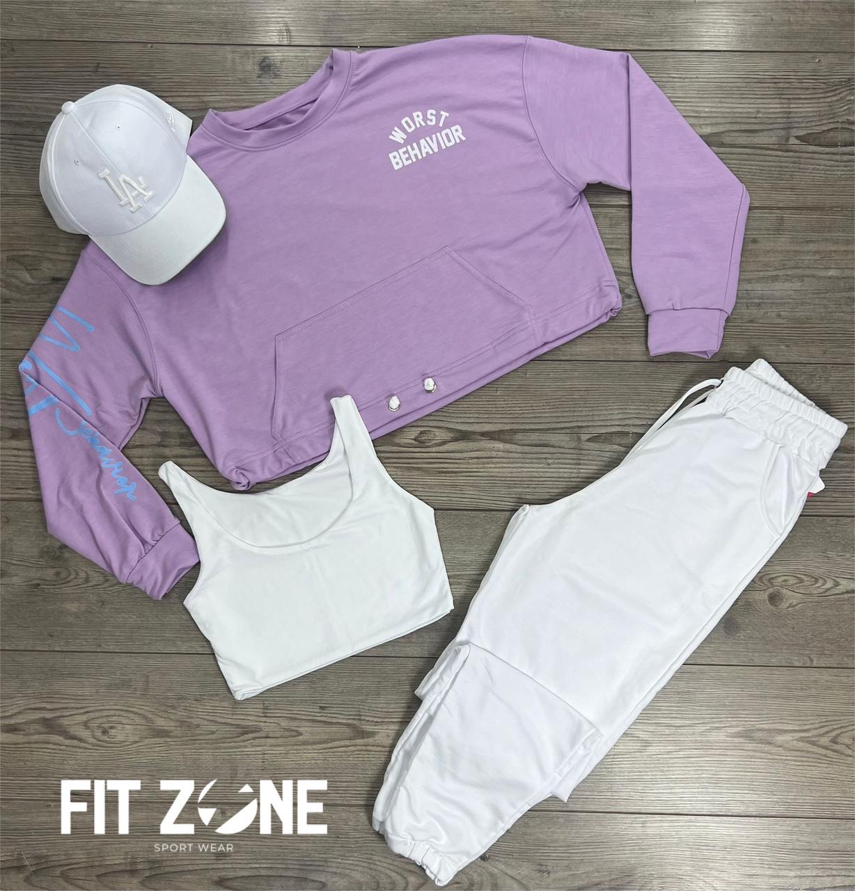 TOTAL LOOK CROP+JOGGER+BUZO CORDÓN