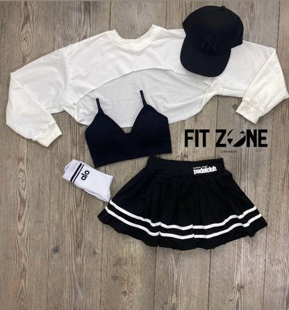 TOTAL LOOK FALDA, TOP Y MANGUITO