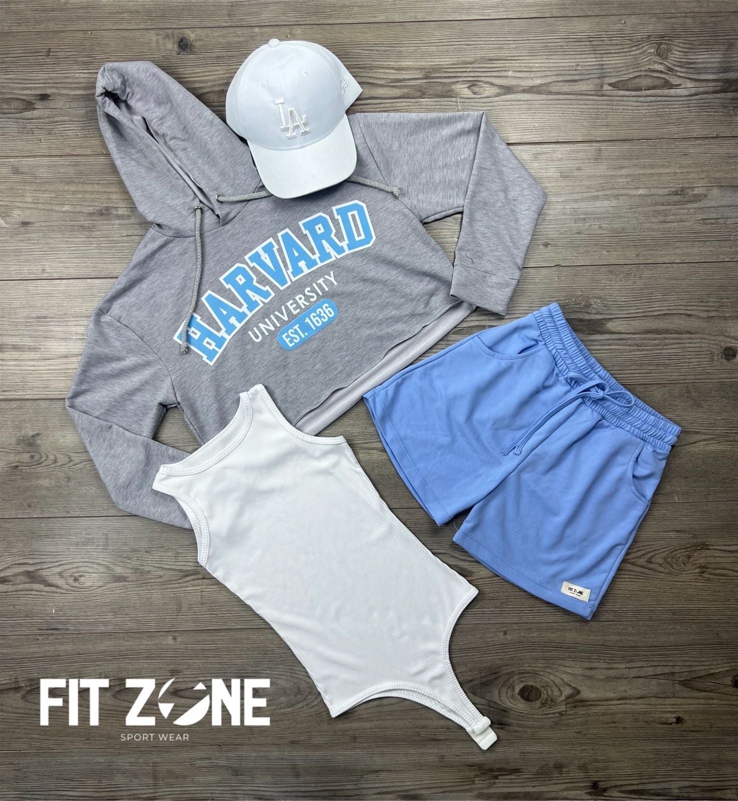 TOTAL LOOK BODY RIB+BUZO+SHORT ALGODÓN