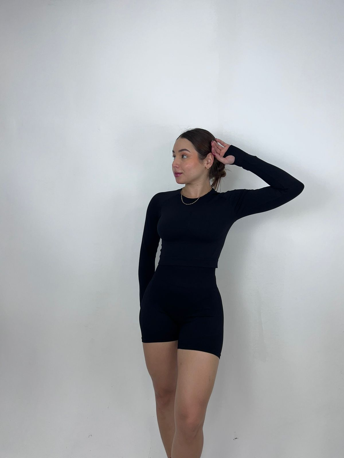 Shorts liso negro Push up