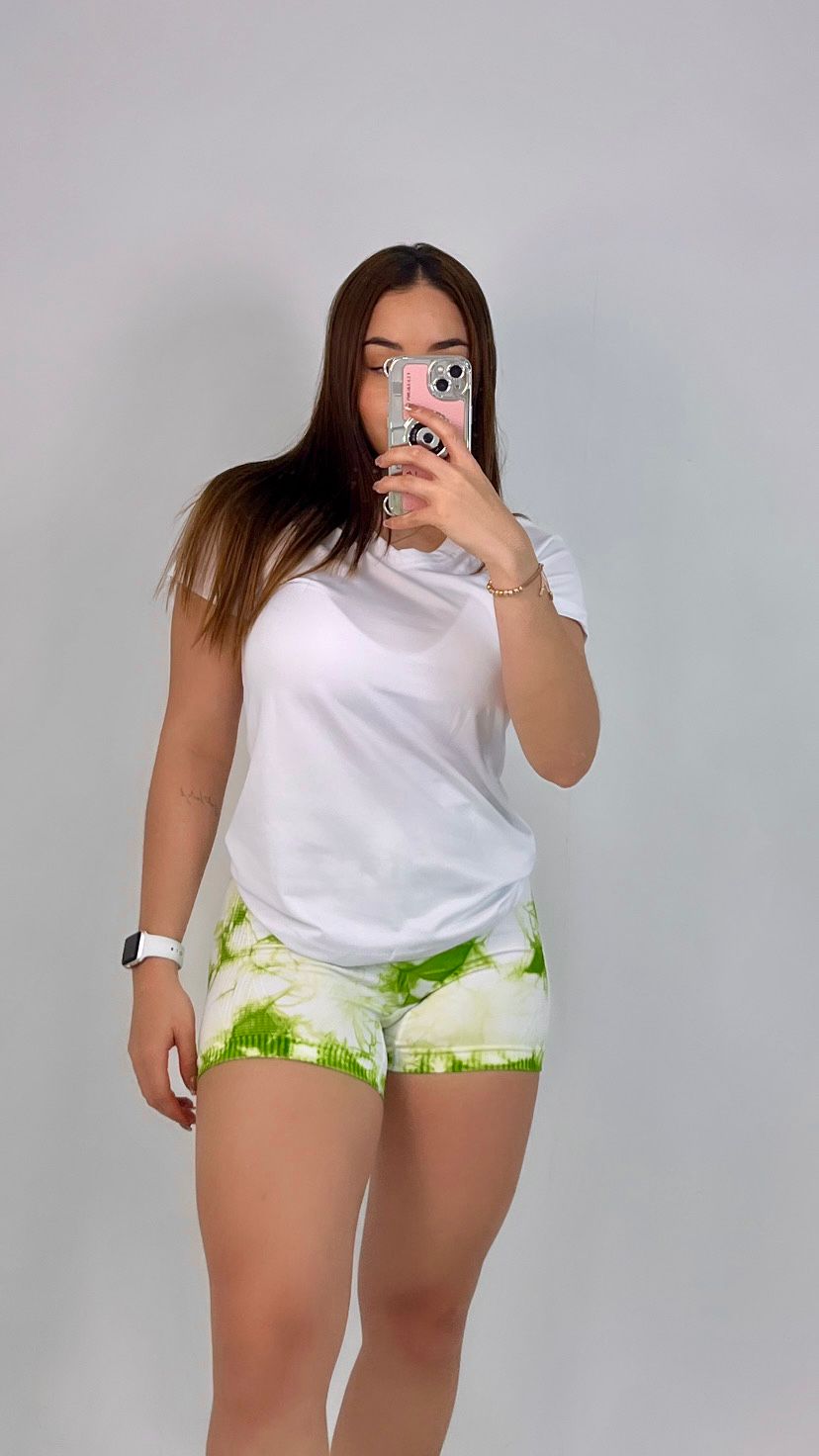 Stampa short Blanca verde