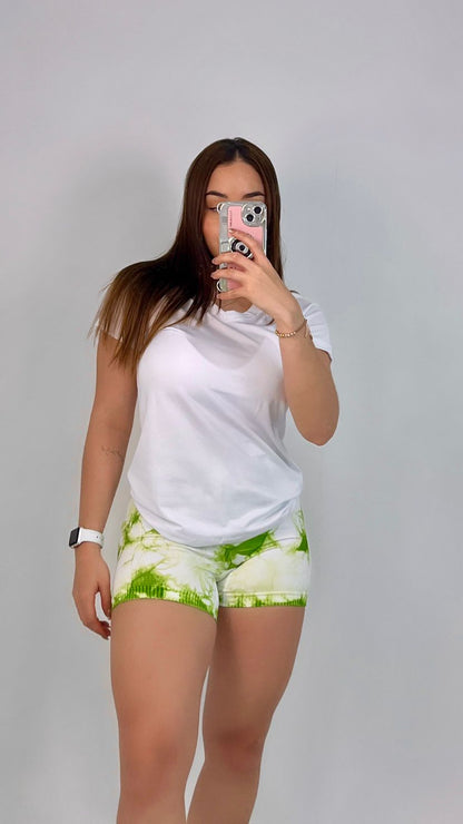 Stampa short Blanca verde