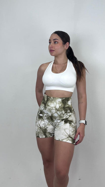 Stampa short Blanca verde mil