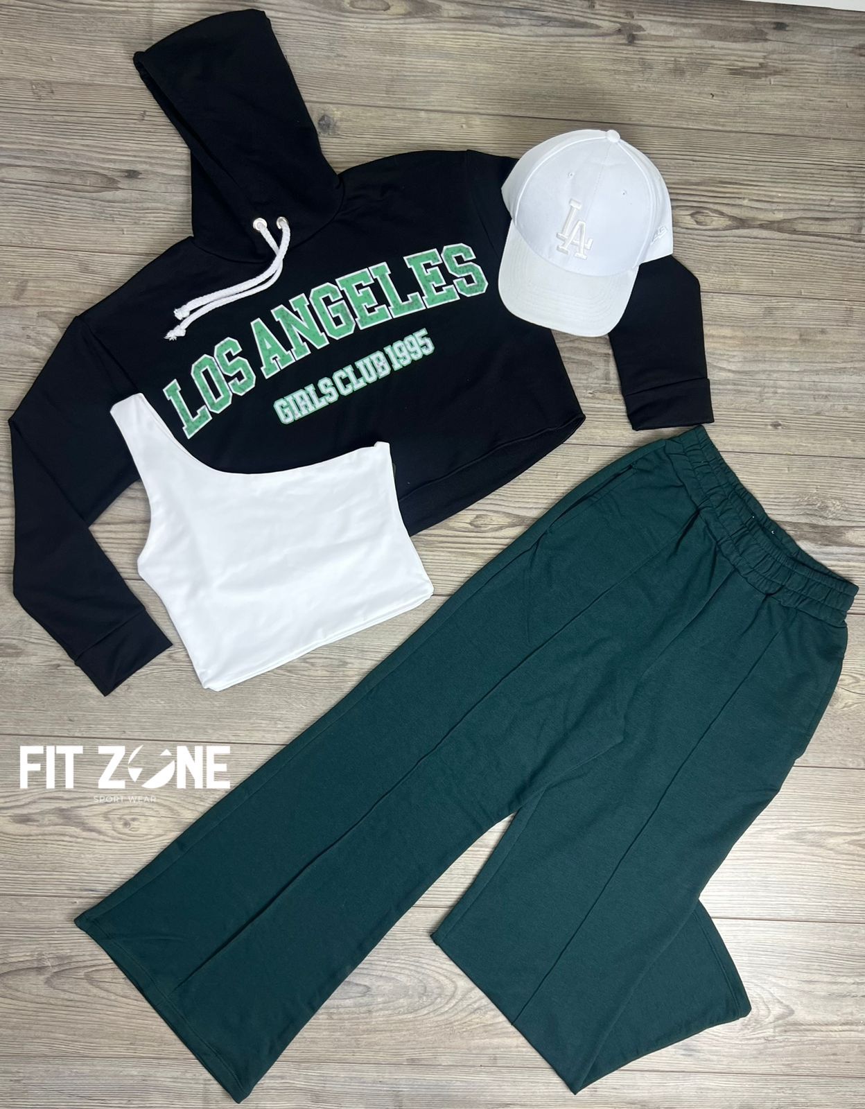 TOTAL LOOK CROP TOP+BUZO+JOGGER