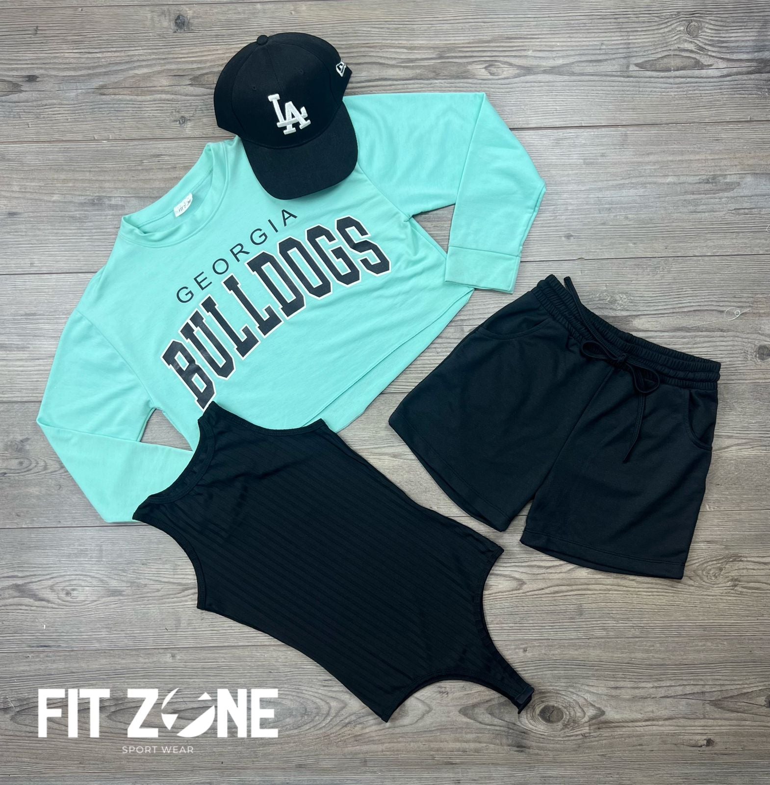 TOTAL LOOK BODY RIB+BUZO+SHORT ALGODÓN