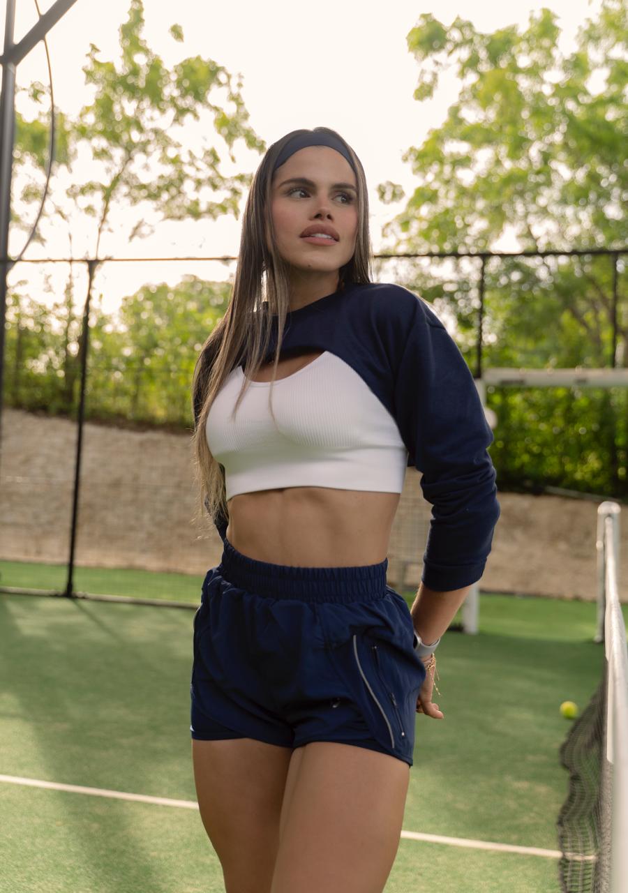 TOTAL LOOK RUNNING BUZO MANGUITO