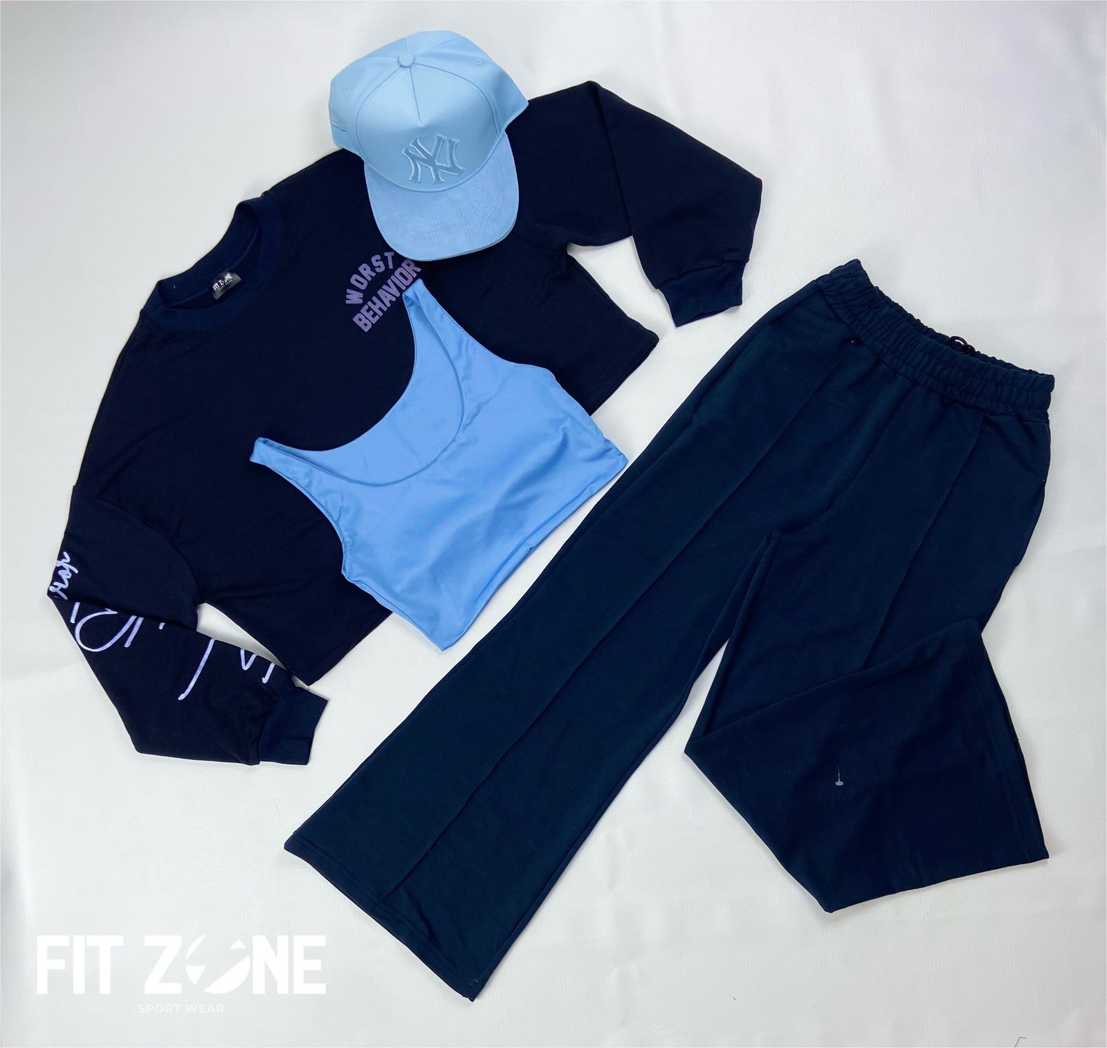 TOTAL LOOK CROP+PANT+BUZO CORDÓN