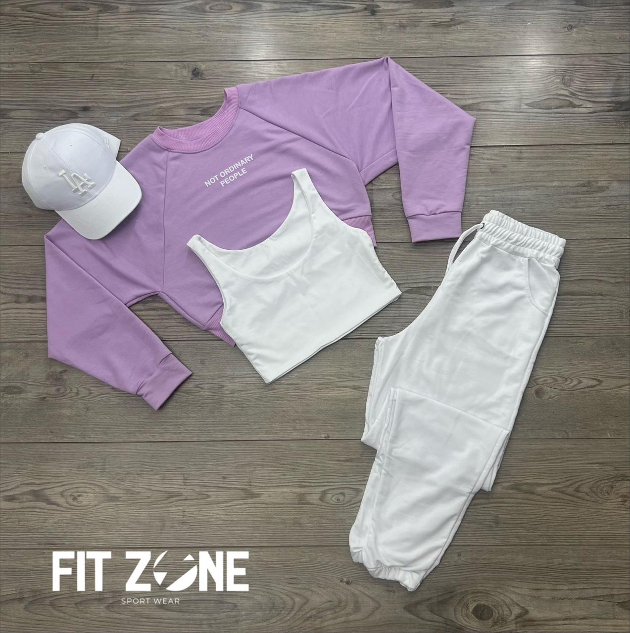 TOTAL LOOK CROP, BUZO Y JOGGER ALGODÓN+GORRA