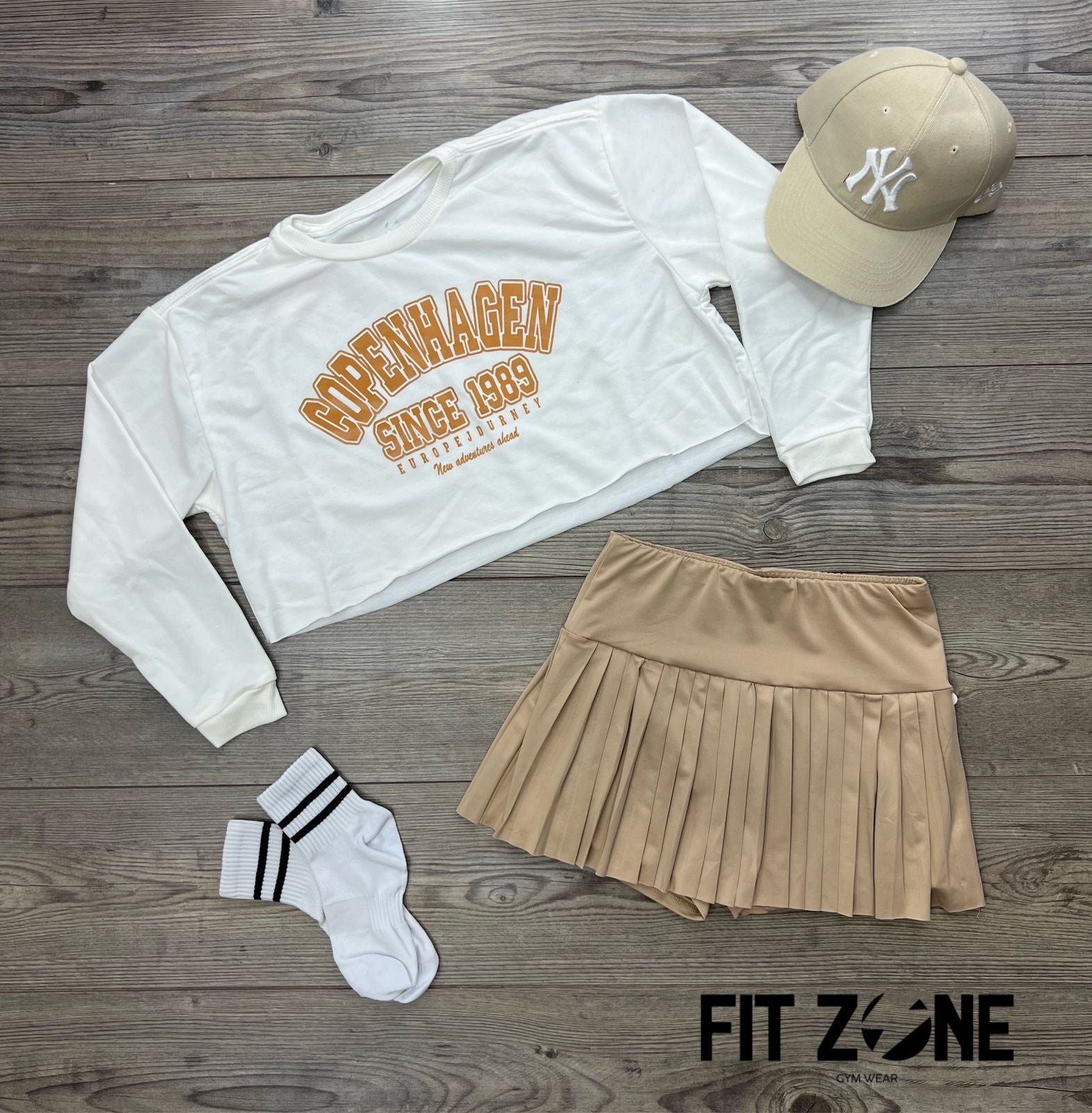 TOTAL LOOK FALDA Y BUZO DE ALGODÓN