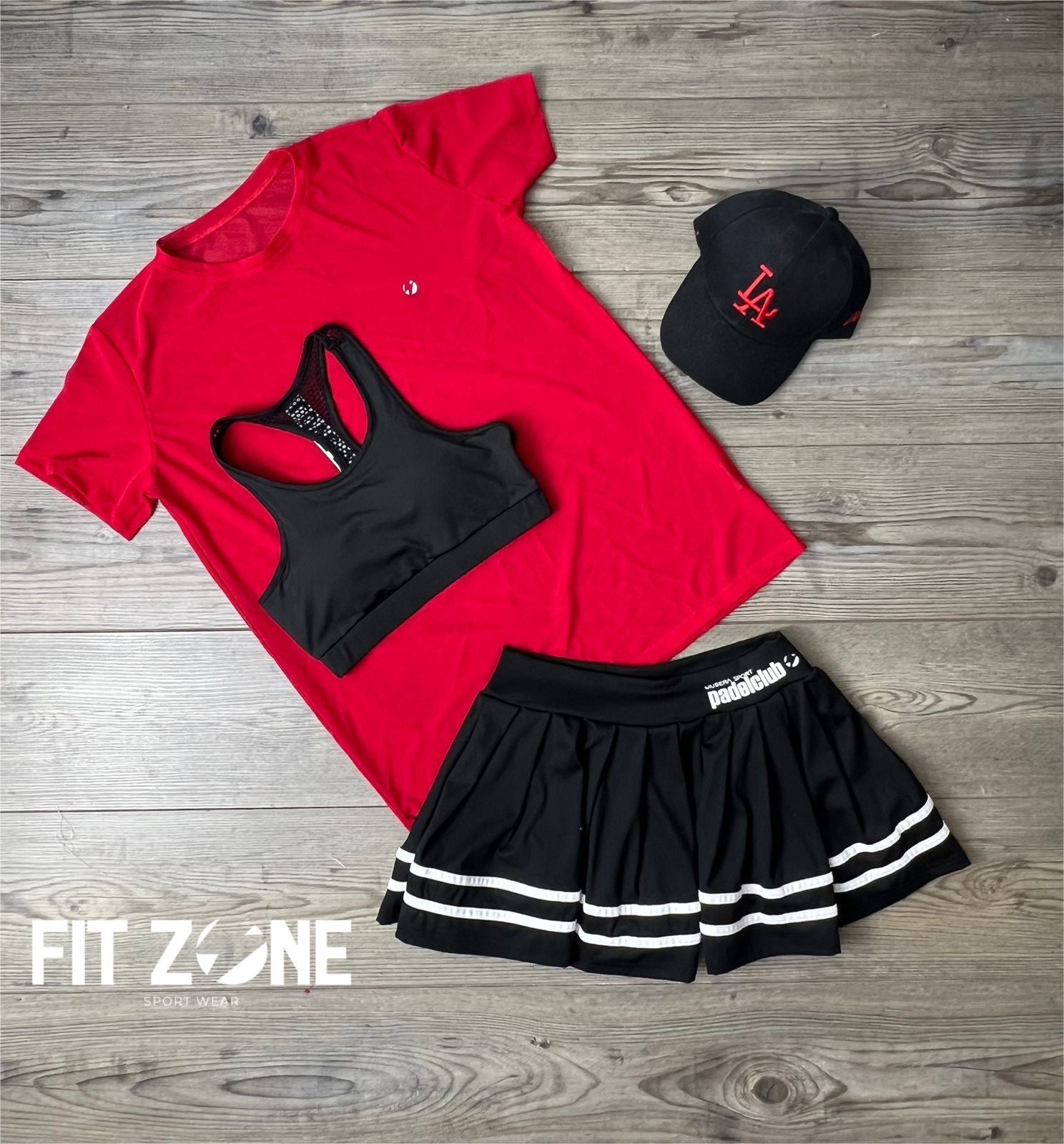 TOTAL LOOK TOP ENTRENO+MALLA+FALDA