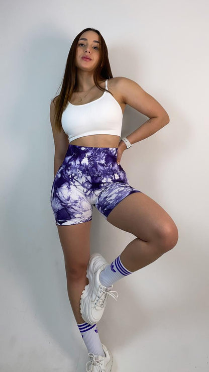 Stampa short Blanca morado