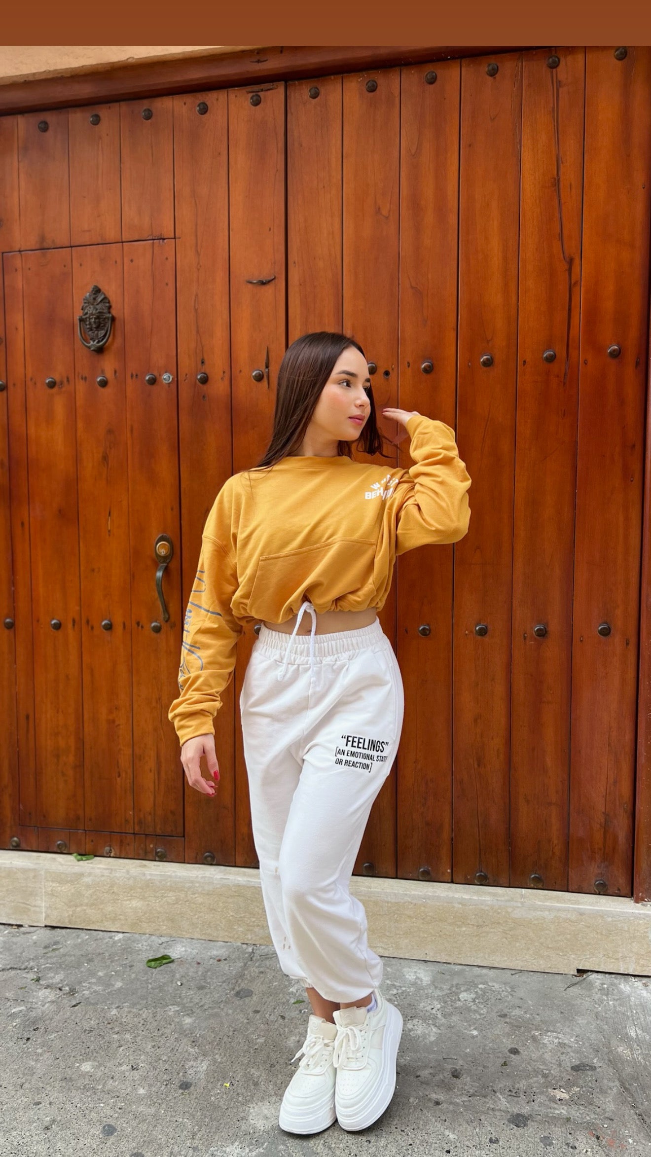 Jogger oversize estampado