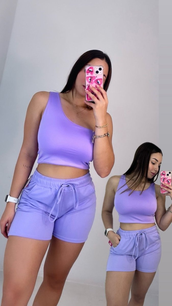 Dúo Croptop + basic short - Fitzone_ctg