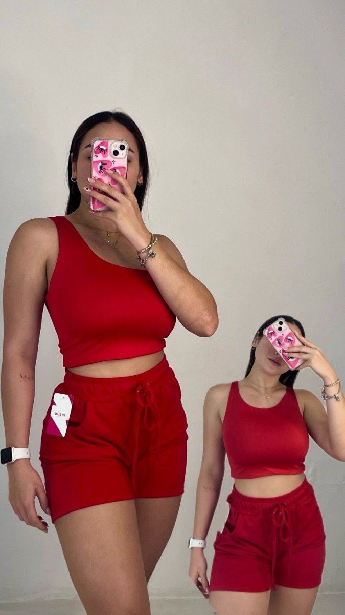 Dúo Croptop + basic short - Fitzone_ctg