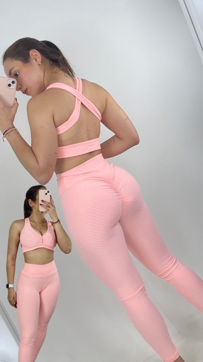 Set Licra texturizada + top - Fitzone_ctg