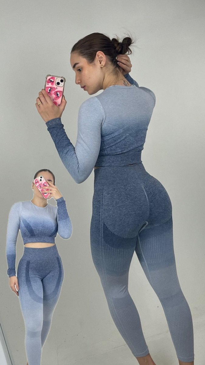 Sets de licra con buzo degradado push up - Fitzone_ctg