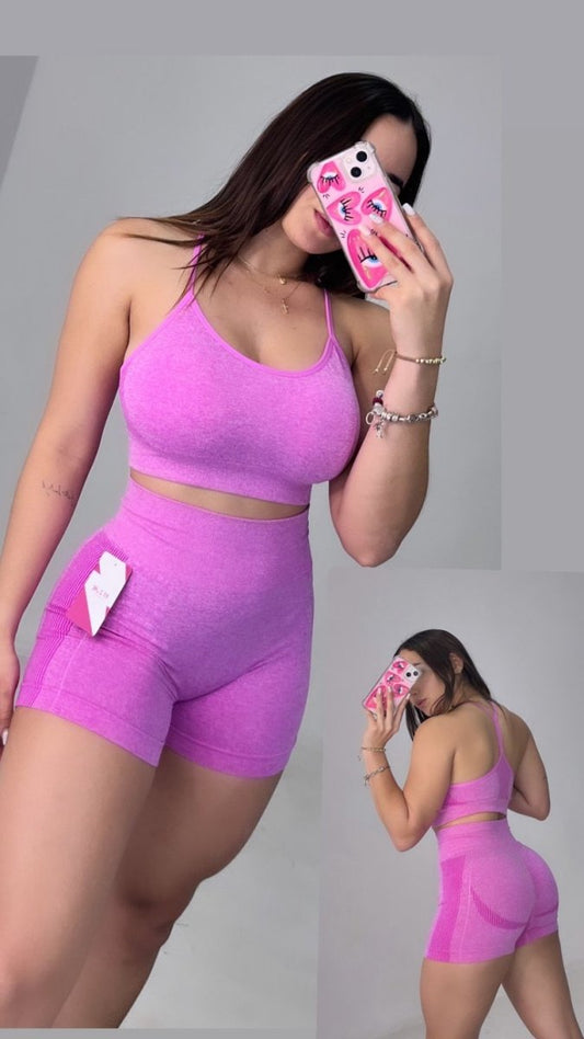 Sets de short liso push up - Fitzone_ctg