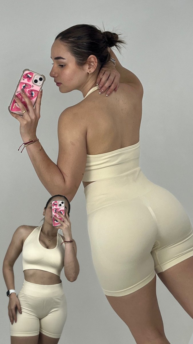 Sets de short liso push up con top Martina - Fitzone_ctg