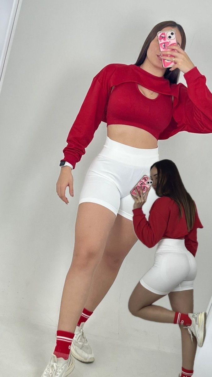 TOTAL LOOK CON SHORT LISO,TOP Y BUZO - Fitzone_ctg