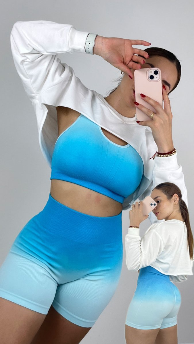 TOTAL LOOK SHORT DEGRADADO,TOP Y BUZO - Fitzone_ctg