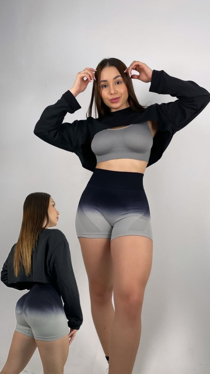 TOTAL LOOK SHORT DEGRADADO,TOP Y BUZO - Fitzone_ctg